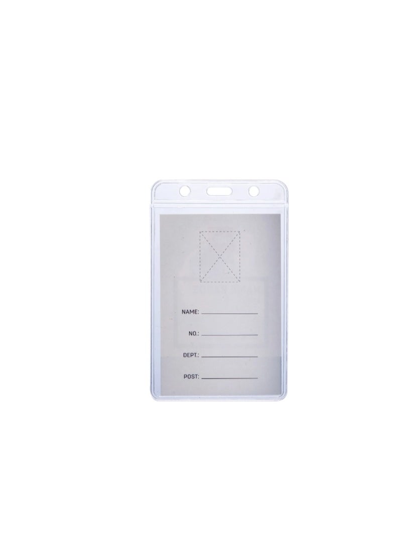 SUPER DEAL 10  Pieces Clear ID Badge Holder with Lanyard, with Lanyard ID Card Holder Waterproof Clear Plastic Vertical Name Tags Badge Holders Transparent PVC Pouch for Office School Travel  - Image 1