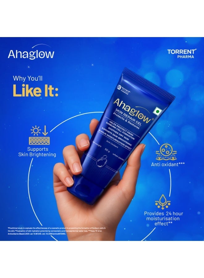 Ahaglow Skin Repair Gel, A Repair Formula Designed To Restore The Integrity And Barrier Function Of Skin. 50g - Image 3
