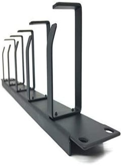 DKURVE منظم كابلات 1U 5 D-Ring - 19 بوصة أفقي مثبت على الرف المعدني - قطعة واحدة  - Image 2