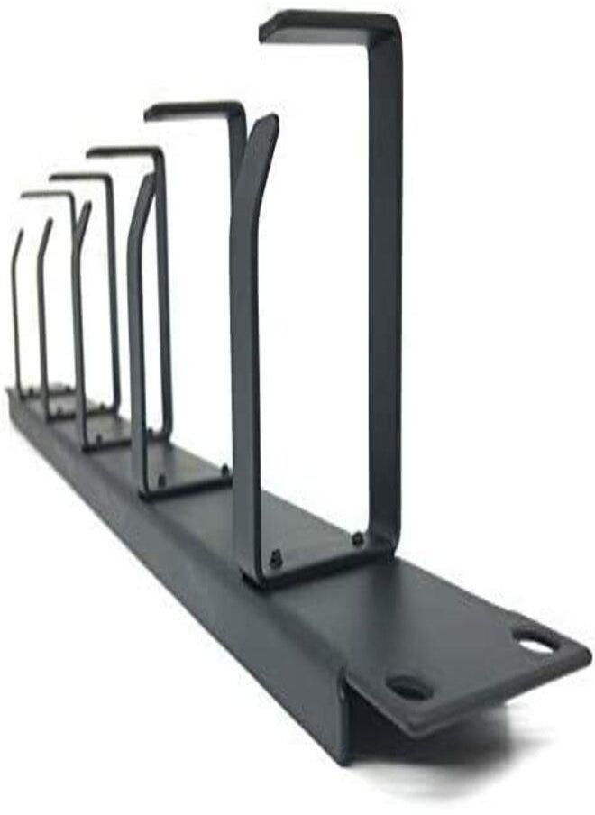 DKURVE 1U 5 D-Ring Cable Manager - 19 Inch Horizontal Rack Mount Metal 1 PIECES  - Image 2