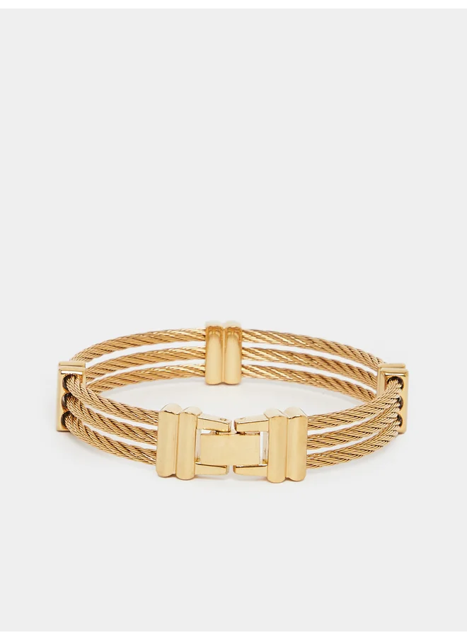 ستايلي Styli Push Lock Textured Bangle
