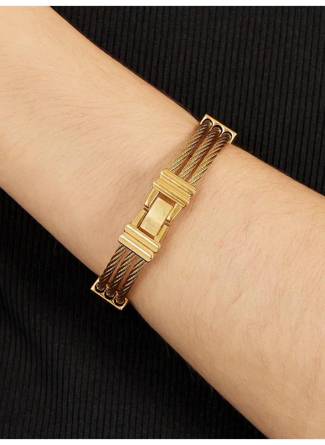 ستايلي Styli Push Lock Textured Bangle