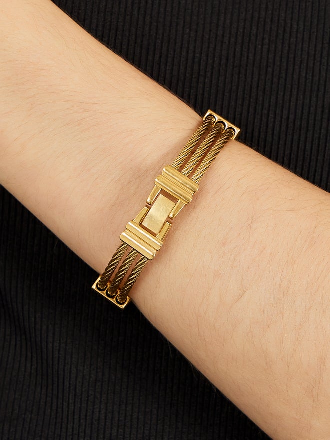 Styli Styli Push Lock Textured Bangle  - Image 1