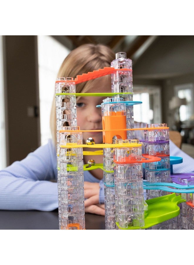 Fat Brain Toys Trestle Tracks Deluxe Set 124Piece Modular Marble Run Ages 8+  - Image 4