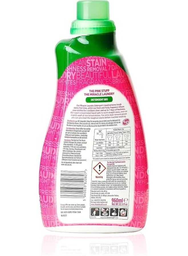 The Pink Stuff Star Drops - Laundry Liquid 32 wash Bio - 960ml - Image 2
