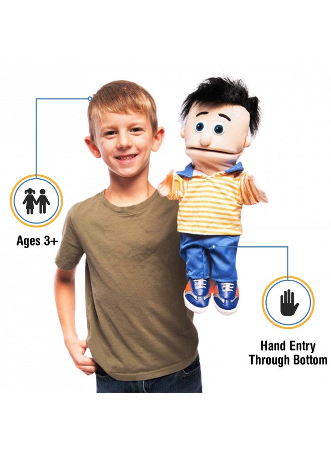 Silly Puppets 14" Bobby, Peach Boy, Hand Puppet  - Image 1