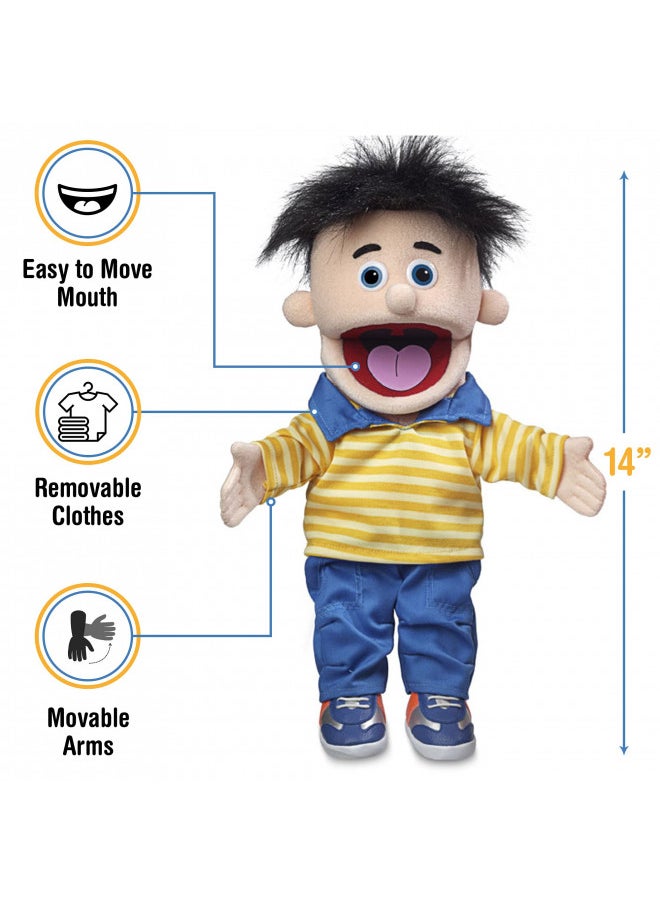 Silly Puppets 14" Bobby, Peach Boy, Hand Puppet  - Image 2
