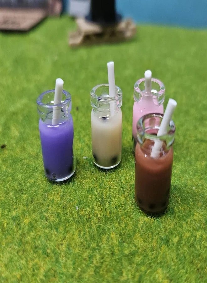 RillyRellow Miniature Bubble Tea Cups, Tiny Resin Bubble Tea Cup, Milk Tea Cup, Boba Tea Cup, Coffee Cup, 1/12, for Dollhouse, Miniature Kitchen Accessories, Dollhouse Miniature Crafts (10PCS) (Purple) - Image 4