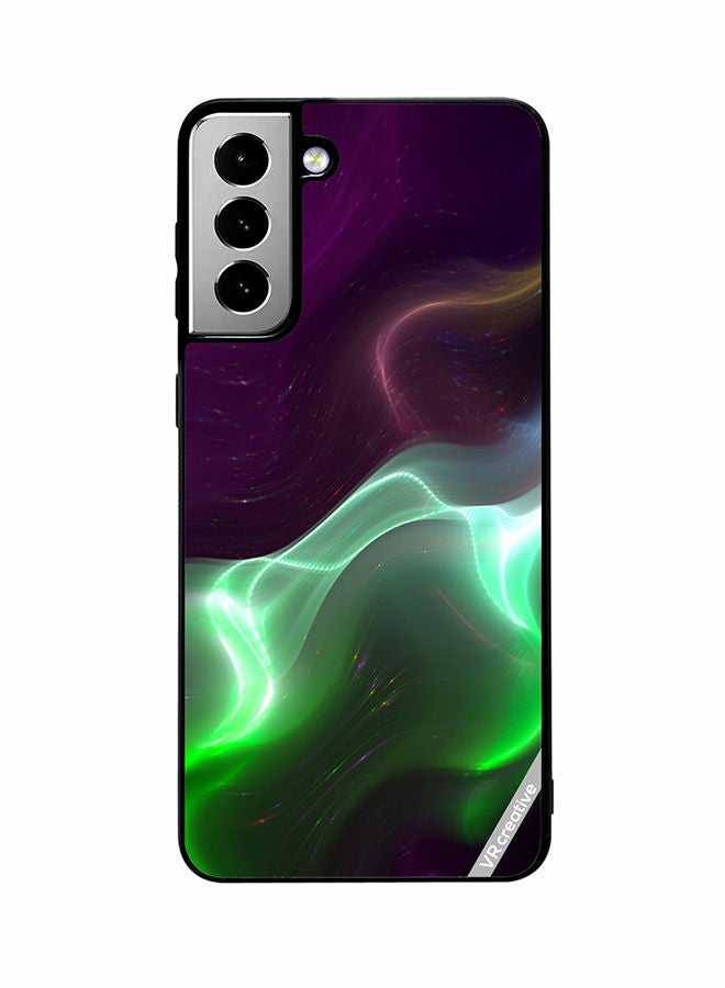 VR CREATIVE Protective Case Cover For Samsung Galaxy S21 FE 5G  Abstract Wavy Neon Design Multicolour - Image 1