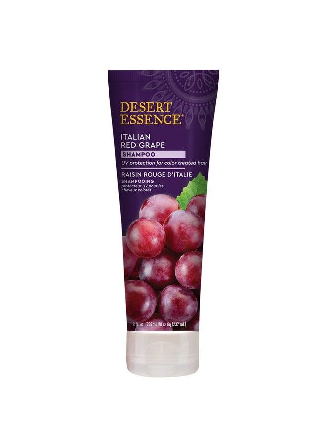 DESERT ESSENCE - Italian Red Grape Shampoo 8 Fl Ounce Protection For Color Treated Hair Antioxidants Healthier & Smoother Vitamin B5 Sugar & Coconut Oil Cleansers Shine Smoother - Image 1