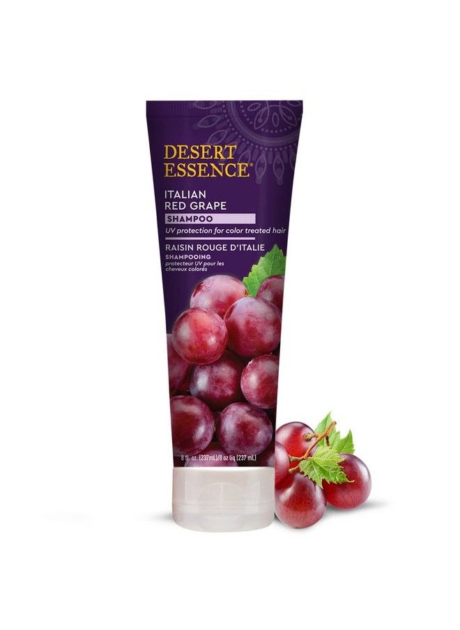 DESERT ESSENCE - Italian Red Grape Shampoo 8 Fl Ounce Protection For Color Treated Hair Antioxidants Healthier & Smoother Vitamin B5 Sugar & Coconut Oil Cleansers Shine Smoother - Image 1