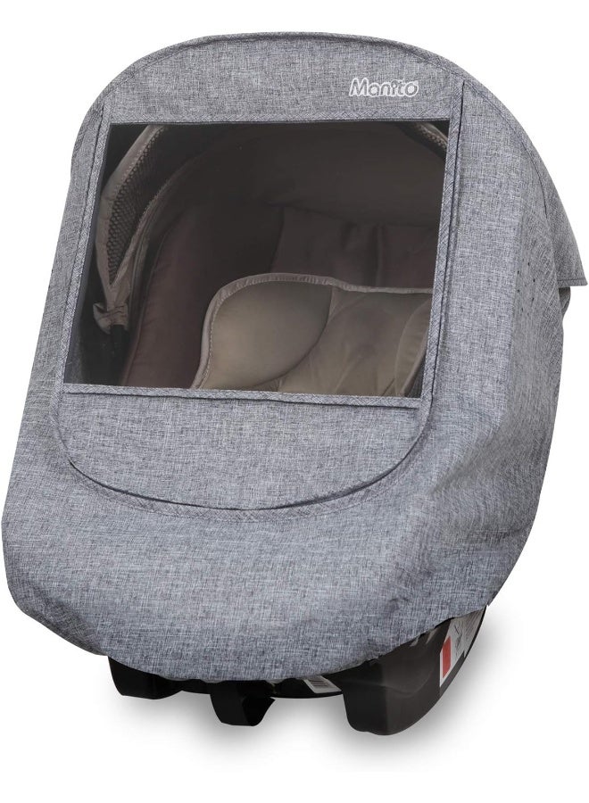 Manito Melange Infant Car Seat Weather Shield (Black Grey) - Image 2