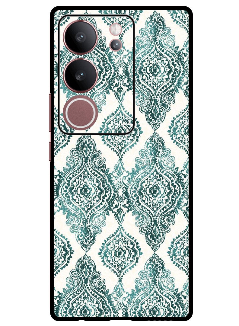 Theodor Protective Case Anti Scratch Shock Proof Bumper Cover For Vivo S17 - S17 Pro Green Pattern - Image 1
