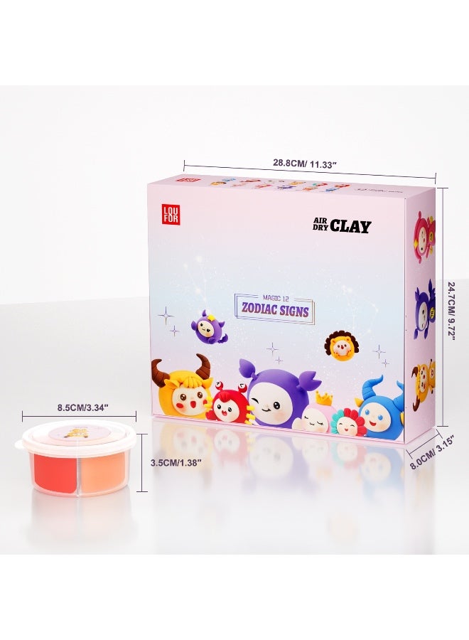 PLAYZO Air Dry Clay Kit for Kids – Ultra Light & Soft Modelling Clay Set, Non-Toxic Craft Clay with 12 Colours, DIY Art & Craft Toys Gift for Boys & Girls - Image 2