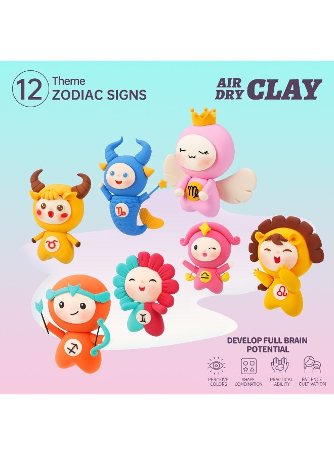PLAYZO Air Dry Clay Kit for Kids – Ultra Light & Soft Modelling Clay Set, Non-Toxic Craft Clay with 12 Colours, DIY Art & Craft Toys Gift for Boys & Girls - Image 5