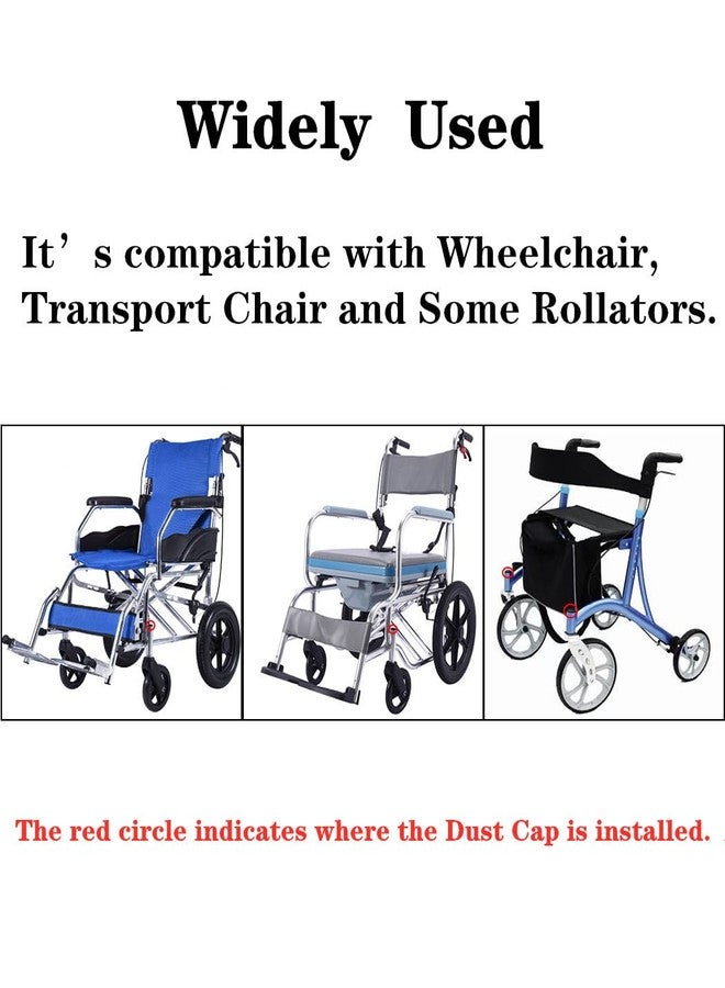 Toeloioh 6PCS Wheelchair Dust Cap,Rollator Transport Chair Universal Parts Dust Cap for Front Fork Housing on Wheelchair (6) - Image 5
