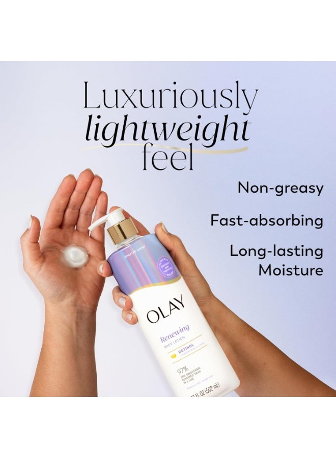 Olay Body Lotion for Women, Smoothing with Retinol Serum, Visibly Smoother Skin, 24hr Moisture & Hydration, Fast Absorbing Formula, Vitamin B3 Complex, For All Skin Types, 17 fl oz - Image 2