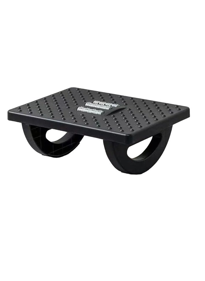 AROAQ - Foot Rest, Adjustable Height Under Desk Foot Rest, Ergonomic Foot Stool With Massage Rollers, Lightweight And Portable Rocking Foot Nursing Stool For Home And Office, (1pc, Black) - Image 1