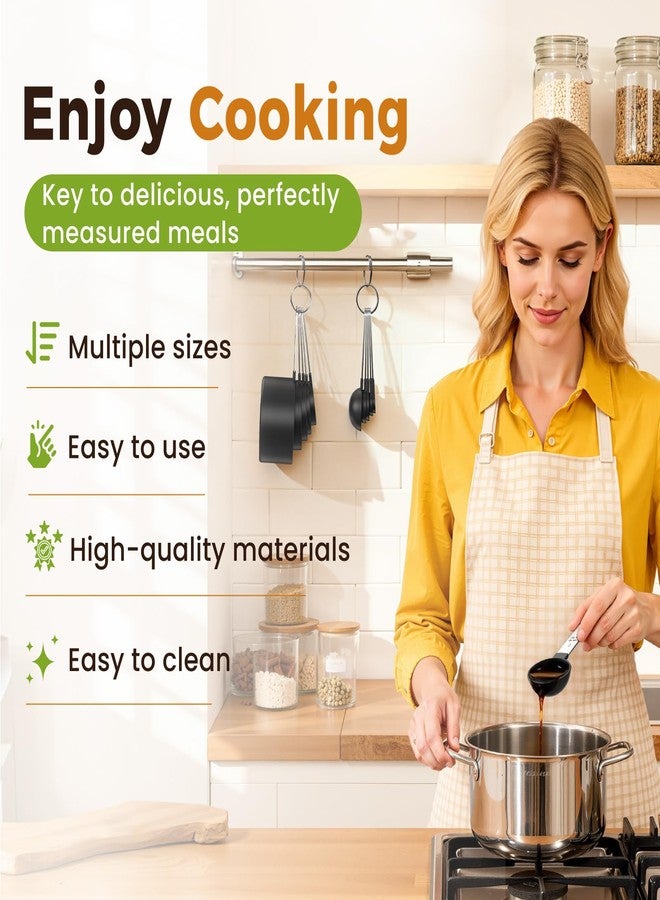 THLHKD 16PCS Measuring Cups and Spoons Set, Measuring Spoon Set with Metric and US Measurements, Fits for Measuring Dry and Liquid Ingredients - Image 3