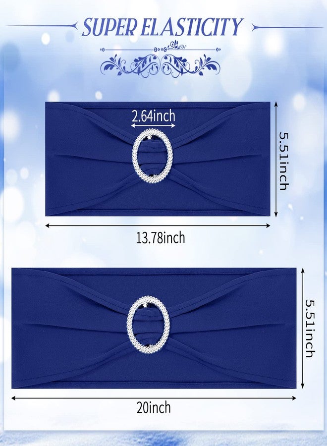 Breling 80 Pieces Spandex Chair Sashes Bows Elastic Chair Cover Bands with Buckle Slider Stretchable Sashes Bow for Wedding Reception Universal Ceremony Banquet Decoration - Image 2