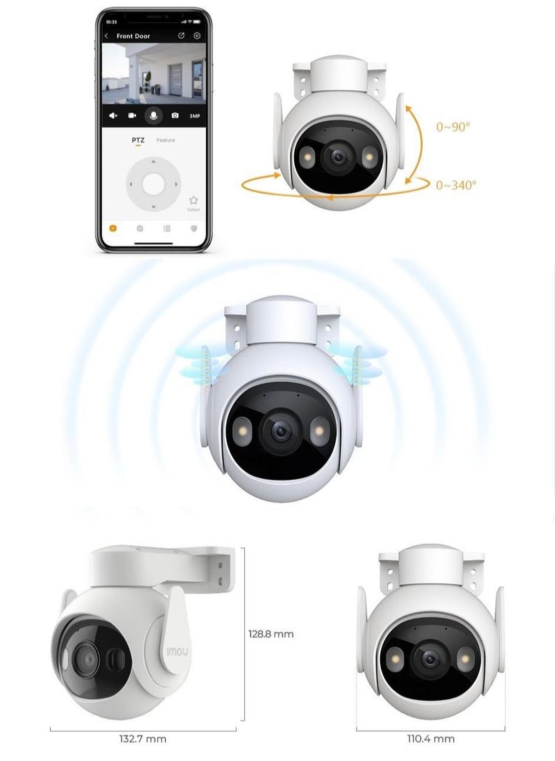 IMOU - Cruiser2 5MP Wi-Fi Outdoor Security Camera 3K QHD Image, Smart Full color, Night Vision, Panoramic Pan & Tilt, Powered by IMOU SENSE™, Smart Tracking, IP66 Weather resistance - Image 1