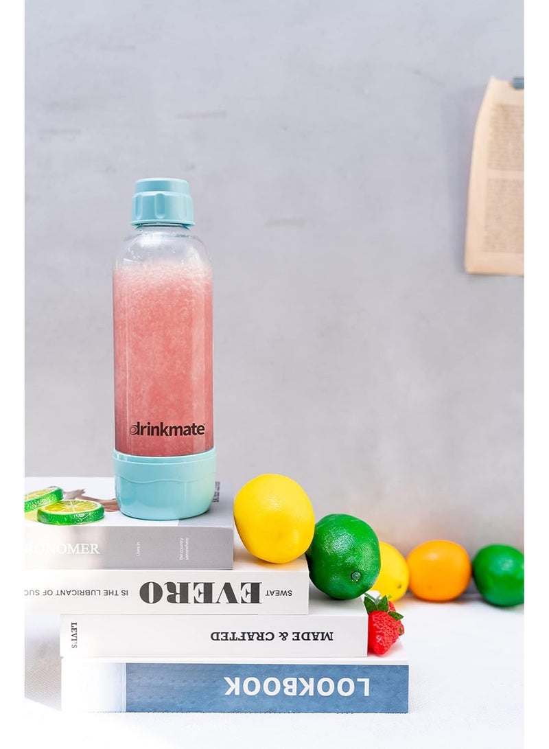 درينك مايت صانعة الصودا بزجاجة غازية زرقاء سعة 1 لتر - Image 2