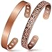 Mahnco Copper Bracelets for Women Men Lymph Detox Magnetic Bracelet 100 Pure Copper Bracelet with 6 Magnets 3500 Gauss Copper Jewelry Gifts - Image 1