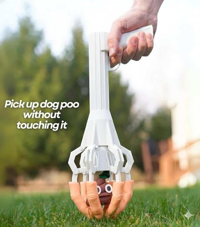 أداة جمع فضلات الكلاب من بو بلكر مع موزع أكياس مدمج - أداة صحية لجمع فضلات الحيوانات الأليفة، مغرفة براز بدون استخدام اليدين للكلاب، أداة محمولة وسهلة التنظيف مع حقيبة تخزين في المقبض - Image 3