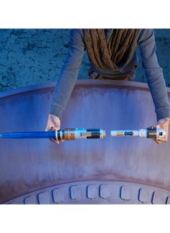 STAR WARS Lightsaber Forge Obi-Wan Kenobi Electronic Blue Lightsaber, Customizable Roleplay Toy,  Toy for Kids Ages 4 and Up  - Image 4