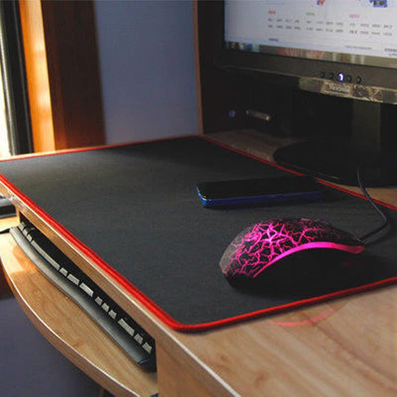 KASTWAVE Gaming Mouse Pad Extended Large Mousepad With Superior Micro-Weave Cloth, Waterproof Keyboard Pad With Stitched Edges, Non-Slip Base, 31.5 X 11.8 Inch, Black - Image 2