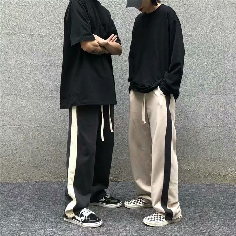 High Street Casual Pants Retro Side Stripe Ins Trendy Brand Loose American Hip-Hop Men'S And Women'S Autumn Straight-Leg Sports Pants - Image 5