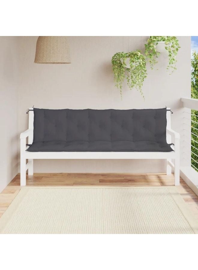 فيداكسل وسائد مقعد الحديقة 2 PCS Anthracite 180x50x7cm نسيج أوكسفورد  - Image 1