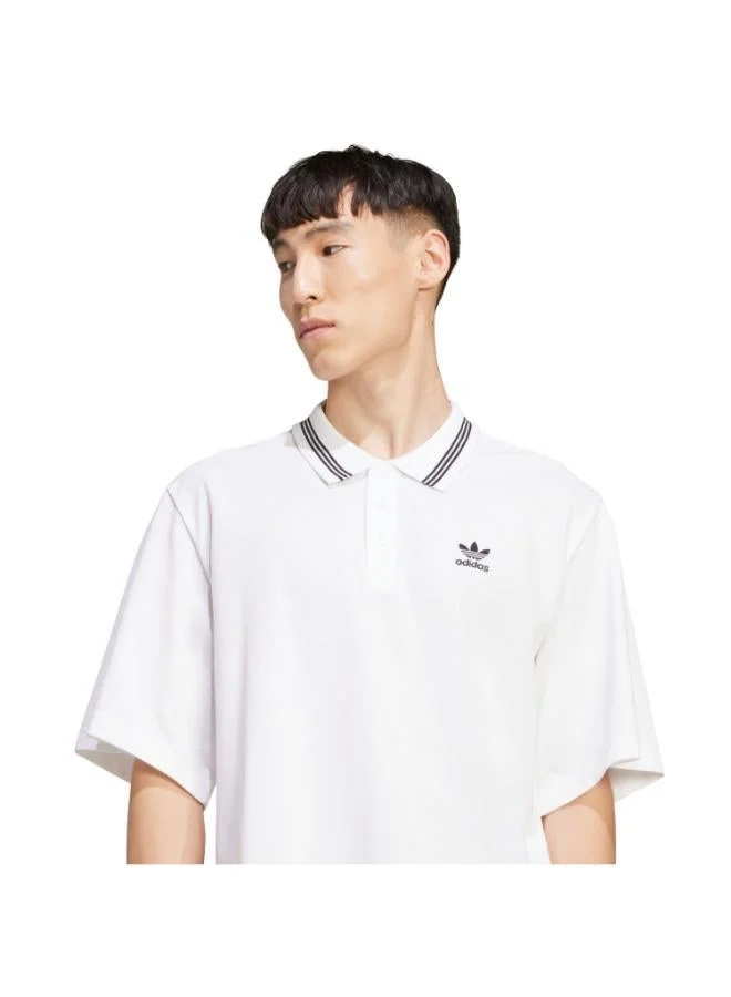 Adidas Originals WHITE/BLACK adidas Adicolor Loose Polo Shirt for Men | Best Price UAE