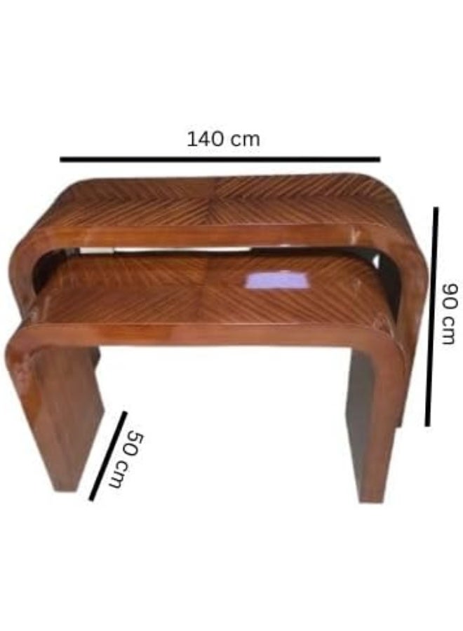 Horoof Market Wooden Console Table Set – 2-Piece Nesting Tables  - Image 2