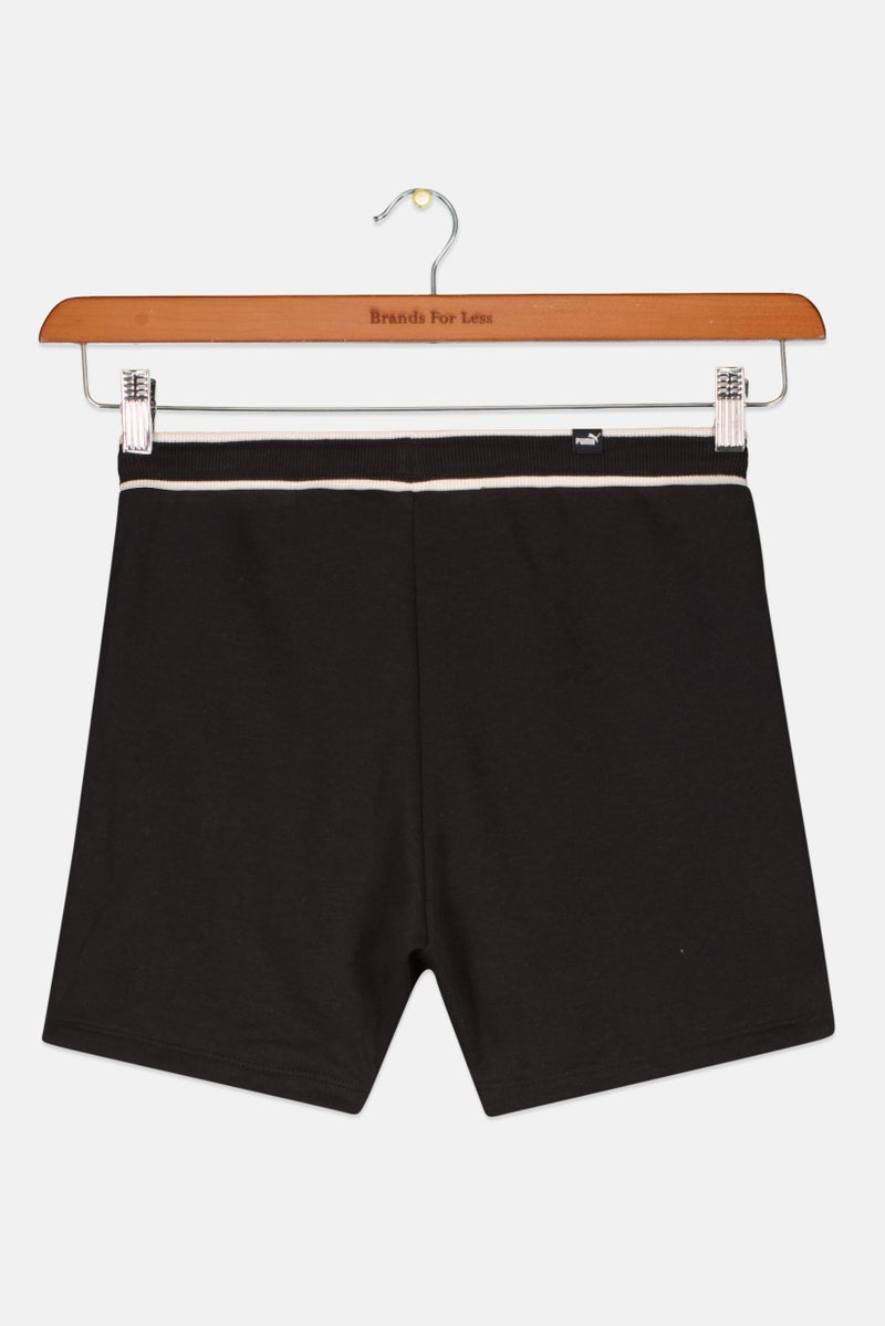 PUMA Kids Girl Drawstring Training Shorts, Black  - Image 2