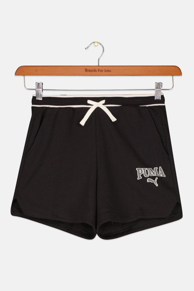 PUMA Kids Girl Drawstring Training Shorts, Black  - Image 1