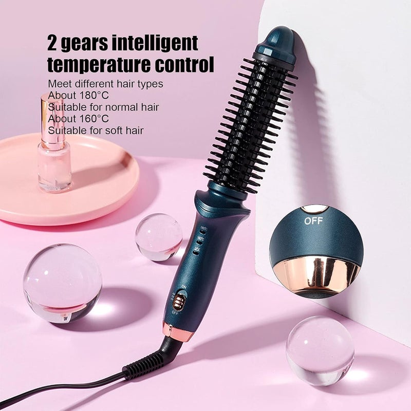 klarako Curling Brush, 2 in 1 Curling Brush Straight Curly Hair Dual Purpose Green Portable Thermostatic Electric Hair Brush Beauty Tools, US Plug 110V, 60Hz, 30W - Image 4