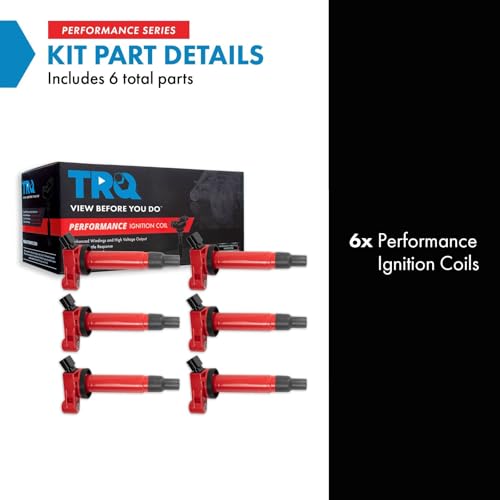 TRQ Ignition Coil Set 6 Piece High Temperature Epoxy Compatible with 9903 Lexus ES300 RX300 0406 ES330 RX330 0608 RX400h 0004 Toyota Avalon 0206 Camry 0108 Highlander 0106 Sienna 0408 Solara - Image 3