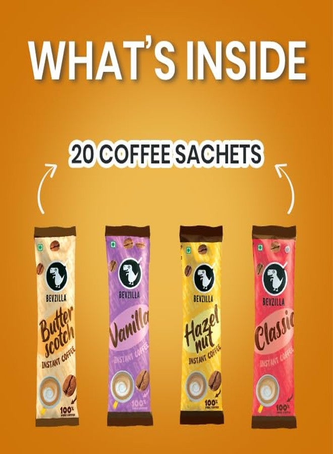 Bevzilla 3 in 1 Coffee Premix | Zero Added Sugar | Instant Coffee Premix | Rich Taste Without Sugar | Daily Coffee Premix (Pack of 20) - Image 2