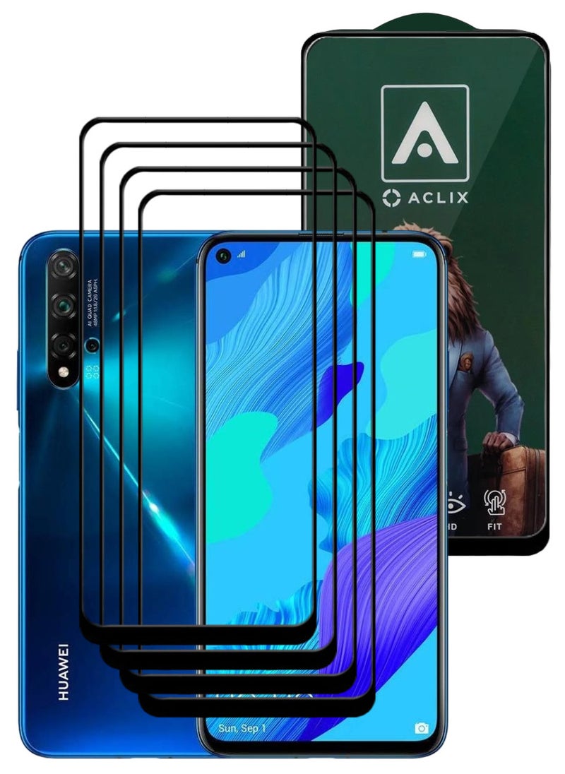ACLIX 4 Pieces Antistatic ESD Dustproof Premium Quality High Definition Tempered Glass Screen Protector Designed For Huawei nova 5T - Image 1