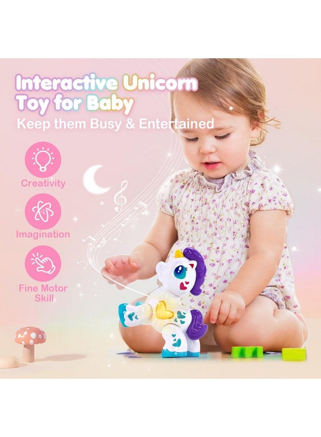 هاهالاند ألعاب للبنات بعمر سنة واحدة، ألعاب الفتيات الصغيرات، ألعاب يونيكورن موسيقية مضيئة، ألعاب سفر تفاعلية للبنات بعمر سنة واحدة، هدايا عيد الميلاد - Image 2