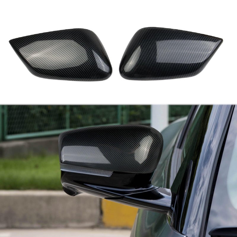 Carbon Fiber Side Door Rearview Mirror Guard Cover Molding Trim For KIA EV6 2022