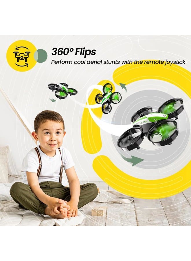 Holy Stone Mini Drone for Kids and Beginners, Indoor Outdoor Quadcopter Plane for Boys Girls with Auto Hover, 3D Flips, 3 Batteries, Headless Mode, Great Gift Toy for Boys and Girls, HS210 Green - Image 4