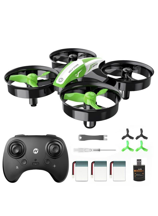 Holy Stone Mini Drone for Kids and Beginners, Indoor Outdoor Quadcopter Plane for Boys Girls with Auto Hover, 3D Flips, 3 Batteries, Headless Mode, Great Gift Toy for Boys and Girls, HS210 Green - Image 1