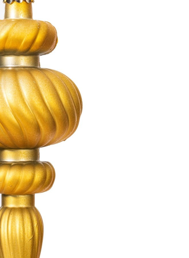 Vickerman 4" Gold 4-Finish Finial Ornament - Shatterproof Plastic Christmas Tree Decoration - 8 Pack, Gold Shiny, Matte, Glitter and Sequin Finishes - Reliable and Durable - Image 5