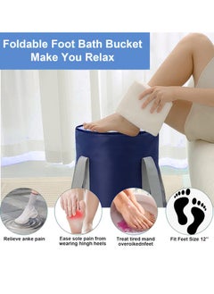 Collapsible Foot Bath Basin, Foldable Bucket Foot Soaking Bag, Portable Home Foot Spa Tub with Handle, Multifunctional Travel Foot Bath Bucket for Camping Finishing Storage Washing Home Pedicure Foot Spa - pzsku/Z142FCC64AFF3788ED1D1Z/45/_/1740987637/2101ed9f-aa0e-4852-816f-c130110beb72