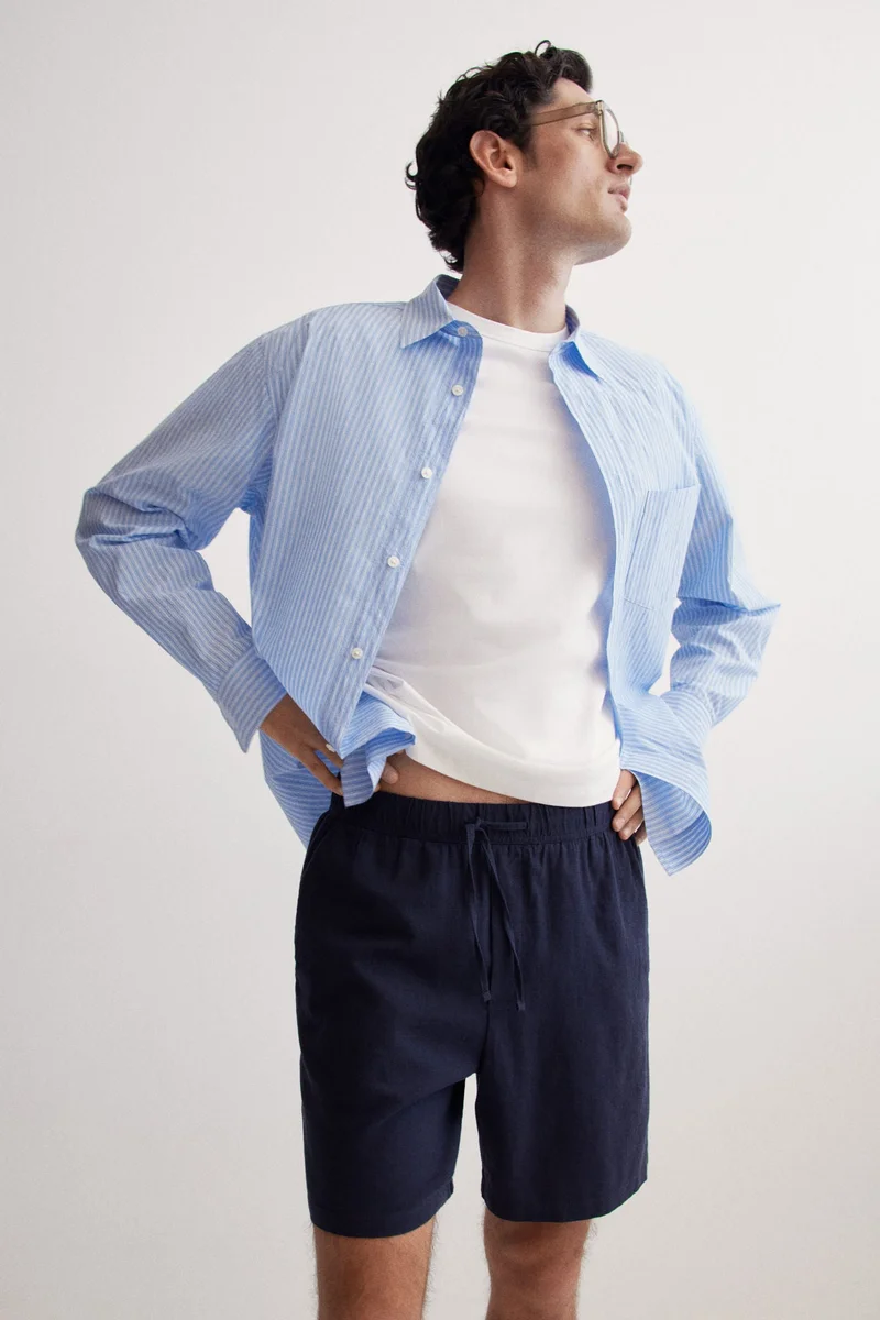 H&M Relaxed Fit Linen-blend shorts