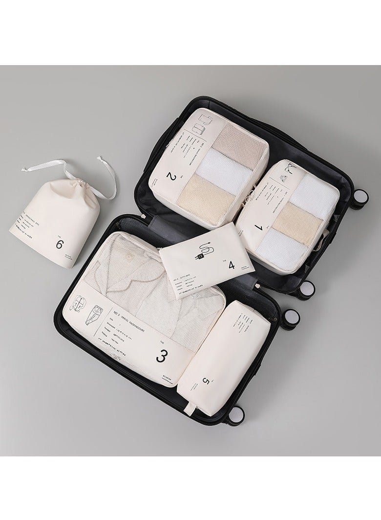 Captaintech 6 Pcs Packing Cubes for Travel, Travel Cubes for Suitcases Lightweight Luggage Organizers Travel Essential Bag with Toiletries Bag for Clothes Shoes Cosmetics Toiletries - Image 1