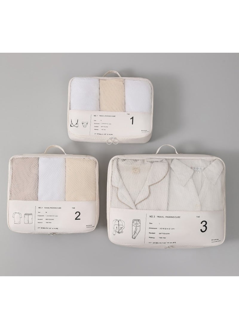 Captaintech 6 Pcs Packing Cubes for Travel, Travel Cubes for Suitcases Lightweight Luggage Organizers Travel Essential Bag with Toiletries Bag for Clothes Shoes Cosmetics Toiletries - Image 2