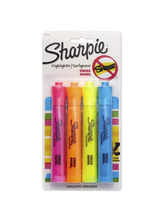 SHARPIE Accent Tank-Style Highlighters, 4 Colored Highlighters (25174PP) - Image 1